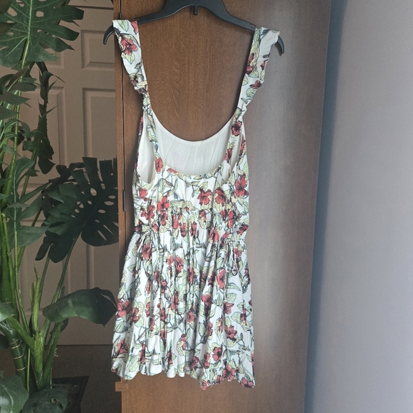 Free People Dear You floral print mini dress large - Picture 2 of 6